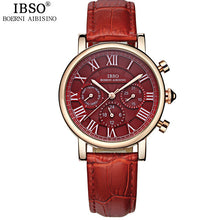 Load image into Gallery viewer, Vintage Red Leather Watches Women